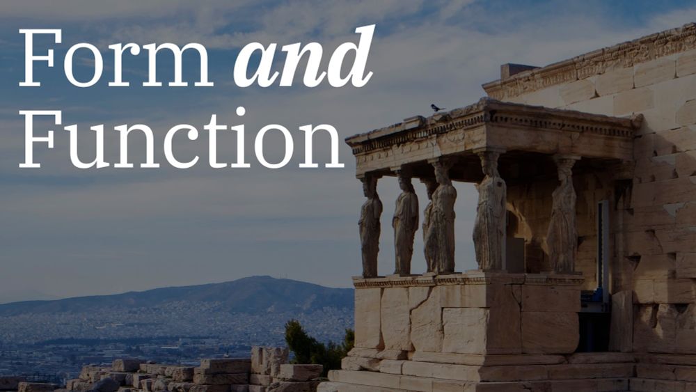 Caryatids on the top of acropolis hill in Greece.