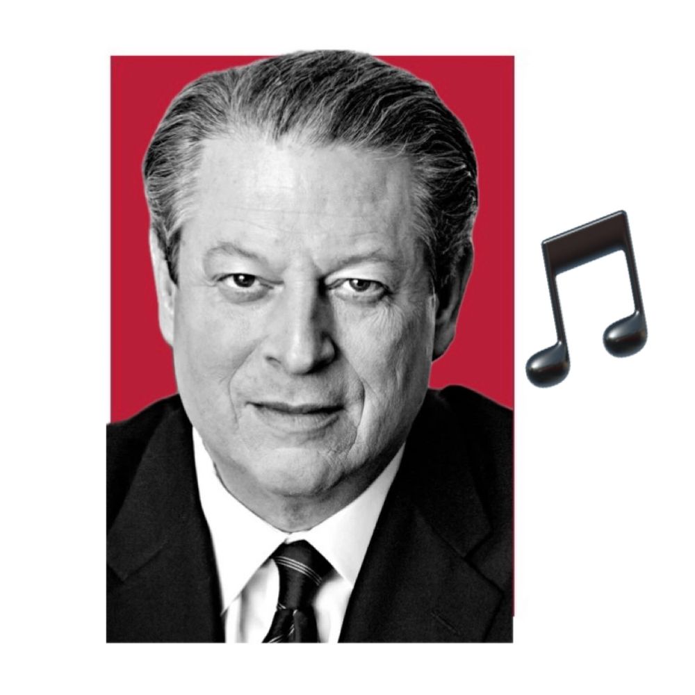 Al Gore - plus musical note emoji 