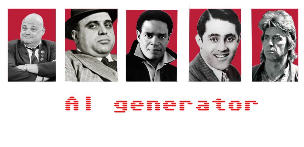 Murray, Capone, Jarreau, Bowlly, Pacino
Caption: “Al generator”