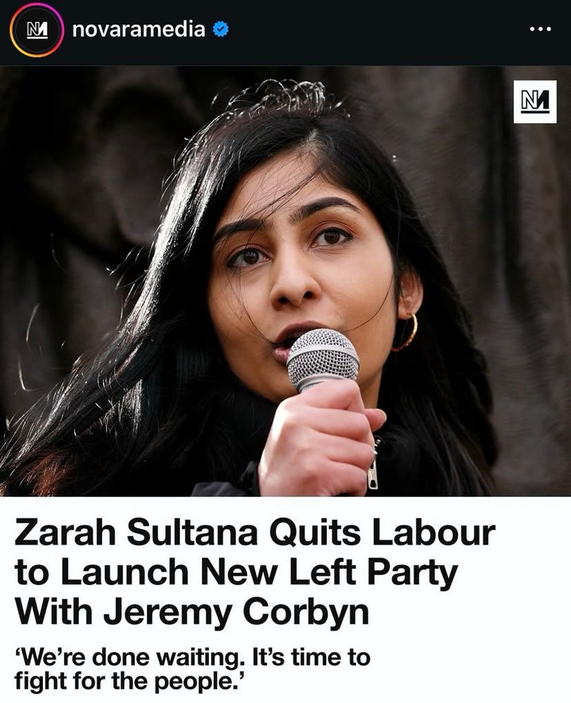 Instagram announcement of the establishment of a new political party in the UK