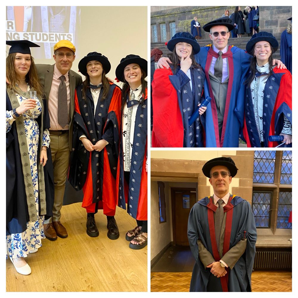 Stefano enjoying Annie, Alice, Erika all graduating in Liverpool