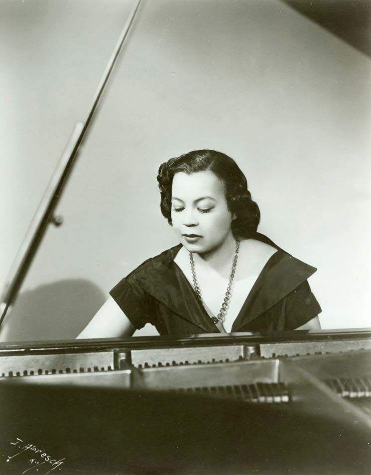black and white photograph of pianist-composer Margaret Bonds