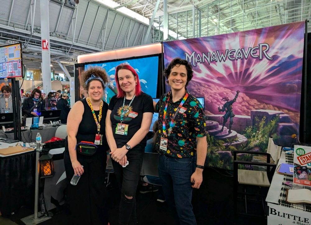 Three developers of the game at pax 