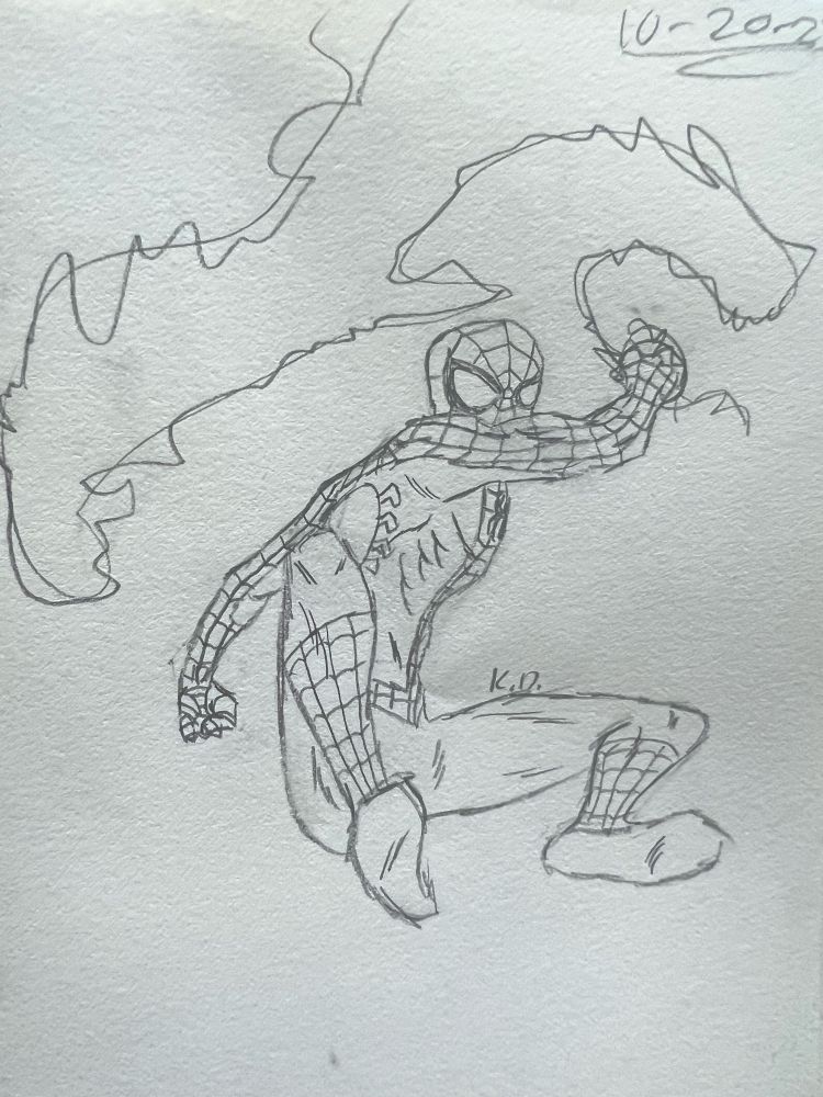 Spider-Man swinging 