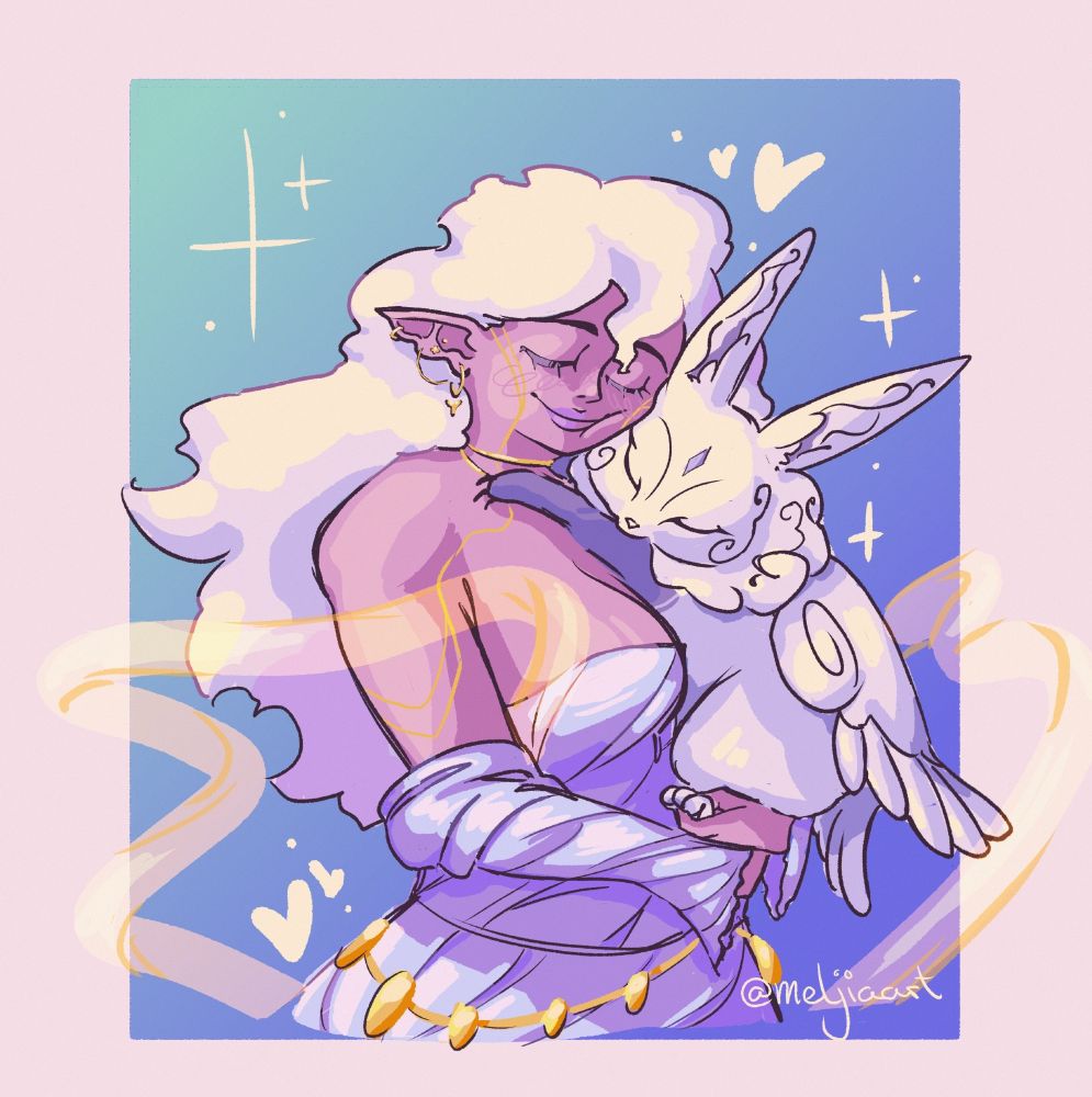 its a digital drawing of lady nefeli for her "draw this in your style challange". Congrats on 2K follower^^