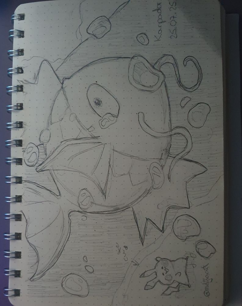 The magikarp sketch without cat paws
