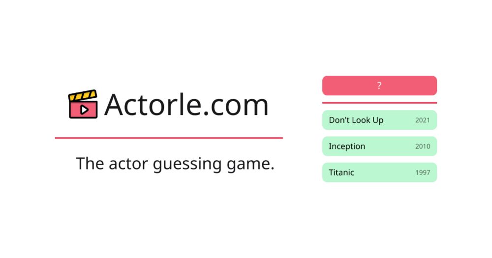 Actorle | the actor guessing game