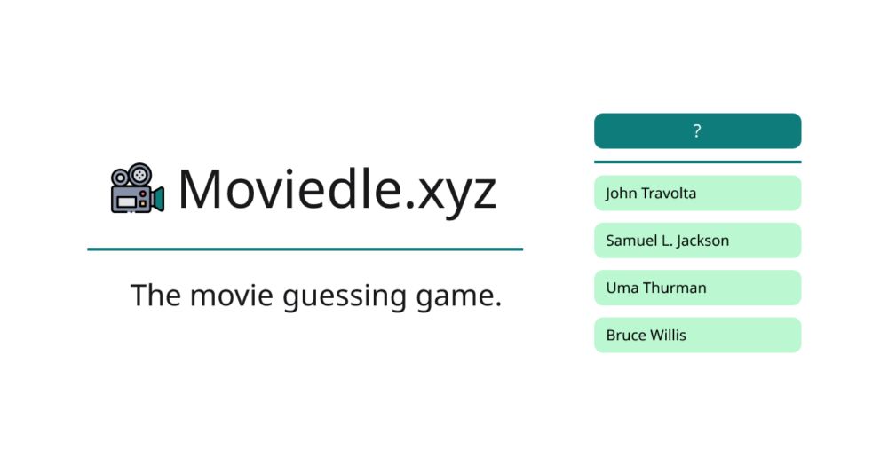 Moviedle | The Movie Guessing Game