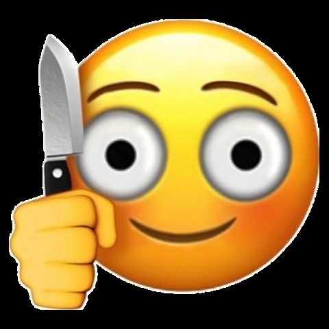 Smiley with knife