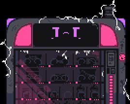 Vending machine with a grumpy face from Undertale Yellow