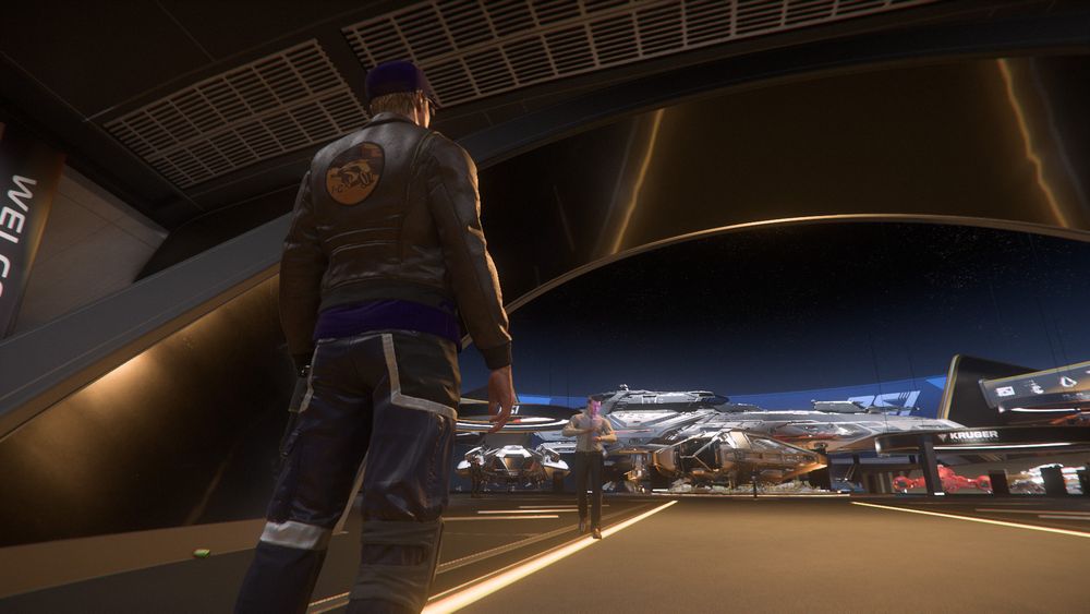 Standing at the entrance to the IAE showroom, TekkerTen takes in the magnificence of the brand new Perseus gunship from across the convention hall.