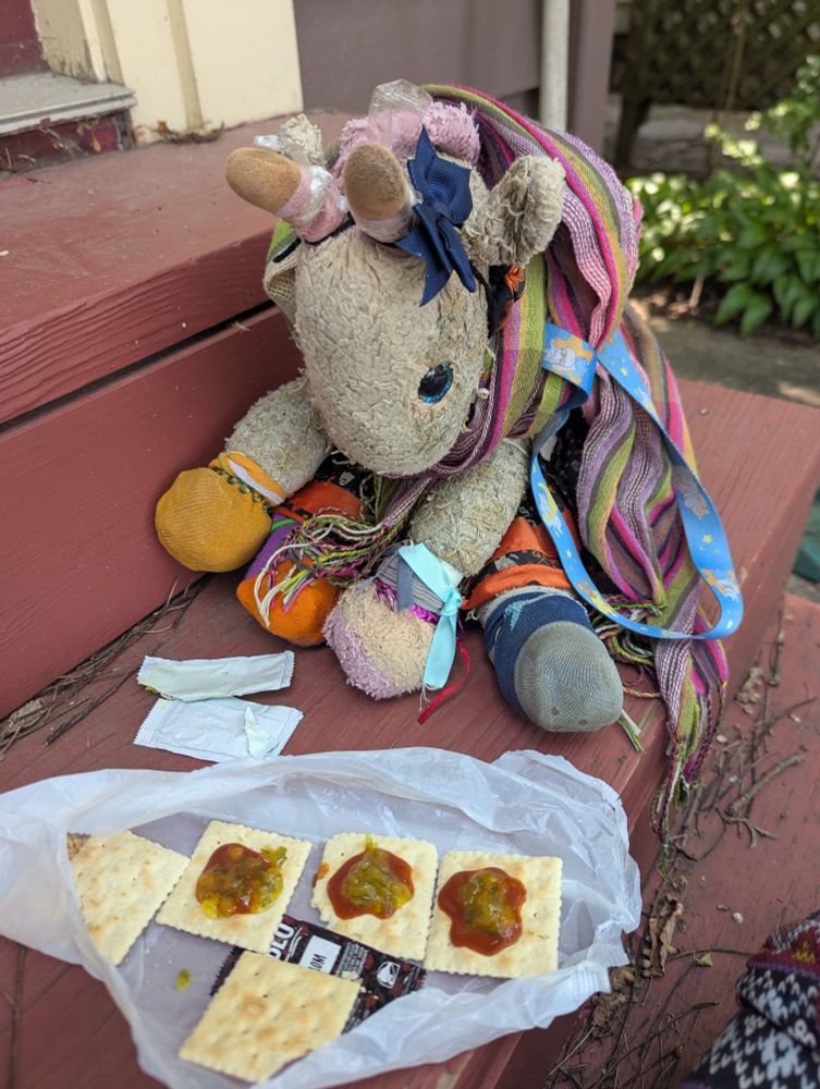db observes saltines smothered in relish and hot sauce