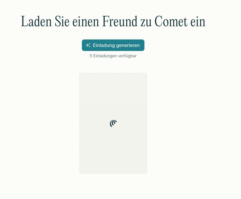 Einladung zu Comet, Perplexitys KI-Browser.