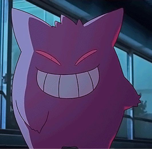 Gengar looking mischievous 