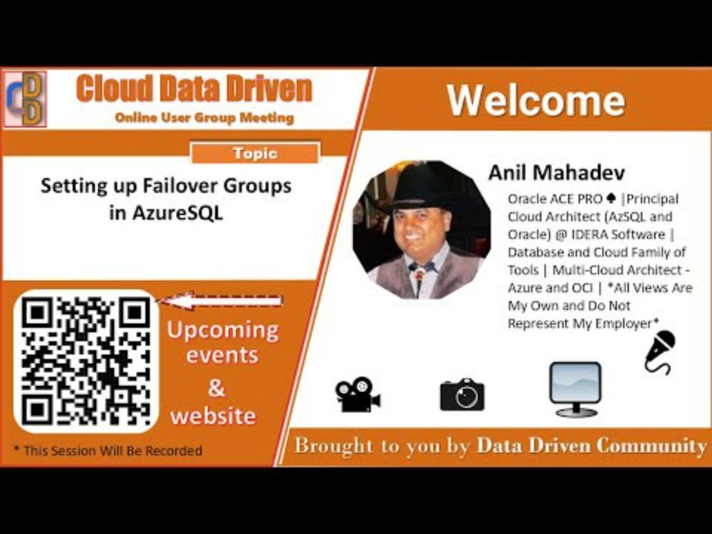 Cloud Data Driven | 2025-01-23 | Setting up Failover Groups in Azure SQL | Anil Mahadev