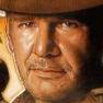Close up of Indiana Jones' face from the promotional poster for the fourth film.