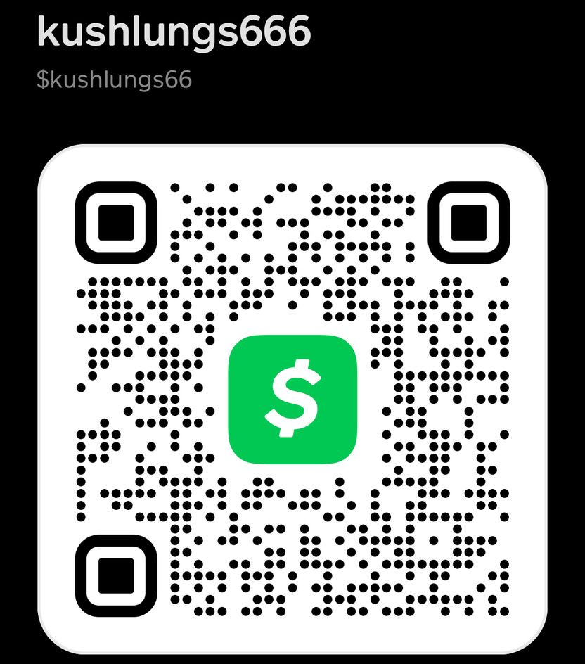 QR code for Kush's cash app: $kushlungs66