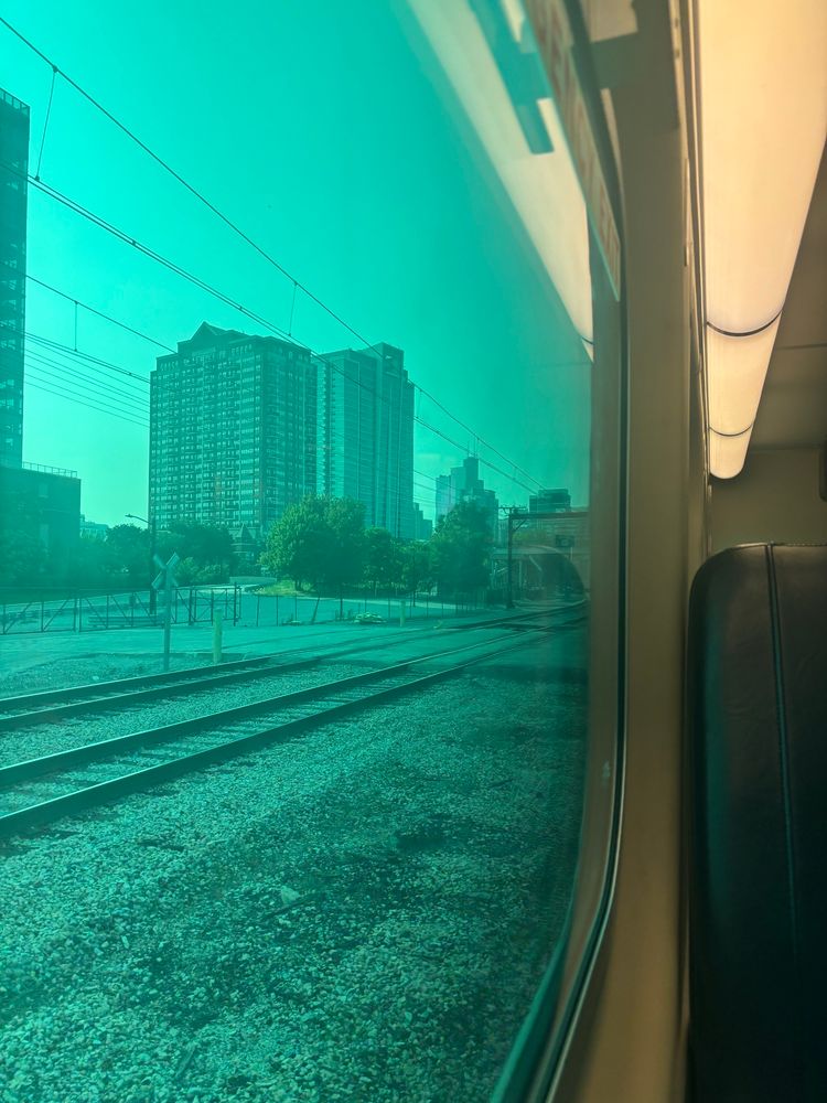Metra window view of The Tower