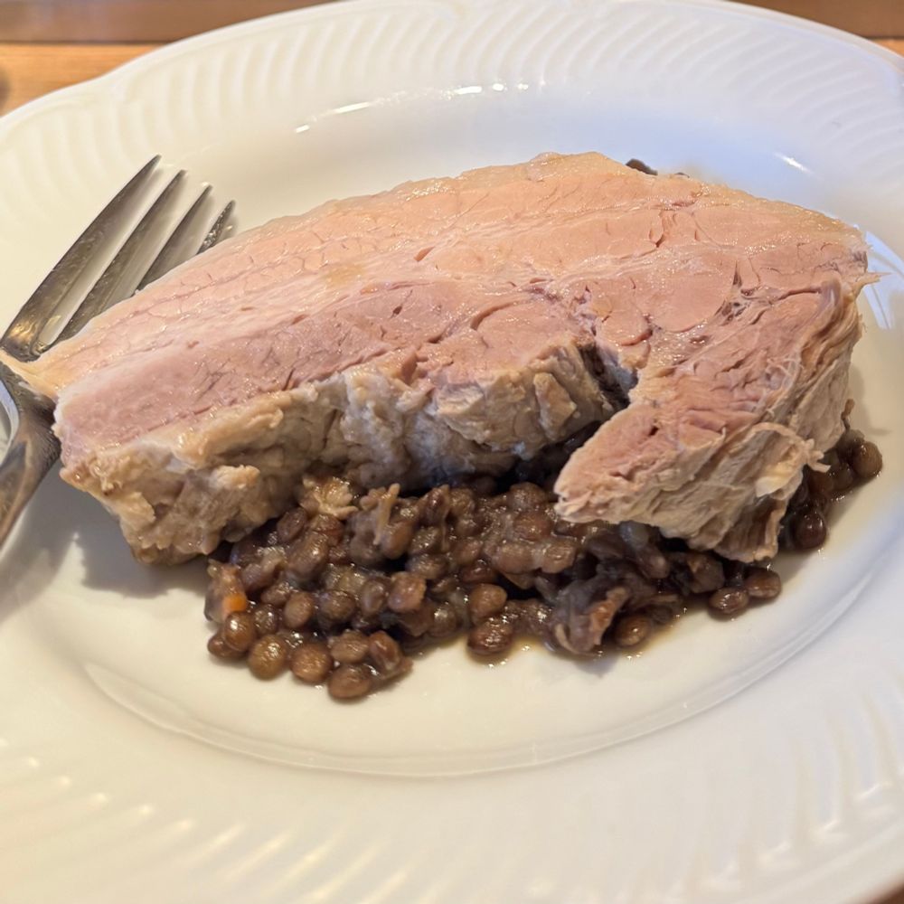 塩豚とレンズ豆の煮込み