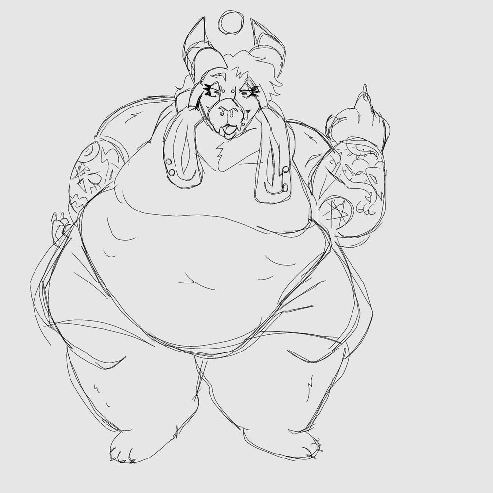 demon goat flipping off the viewer