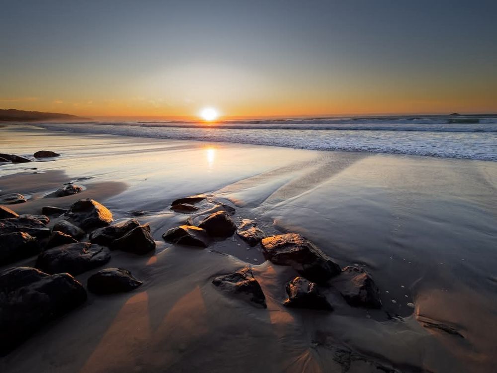 Beach at sunrise