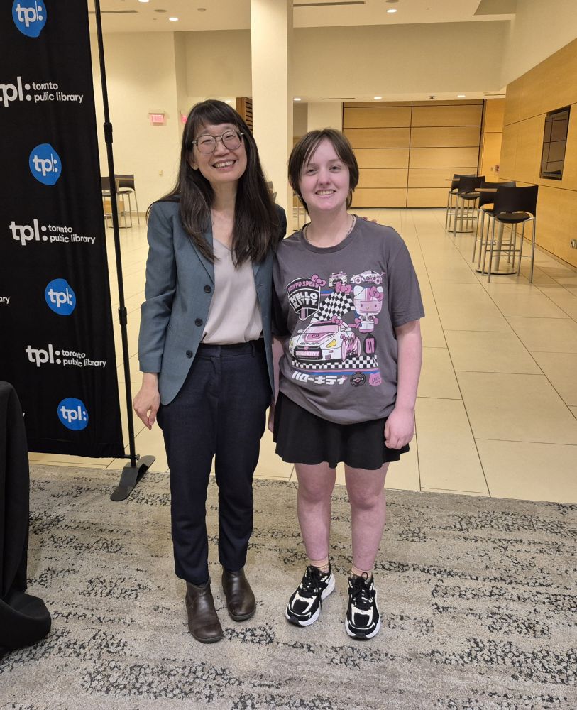 The novelist Madeleine Thien with budding author Celetse T.
