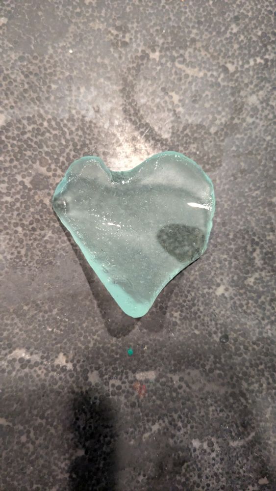 heart shaped piece of sea glass