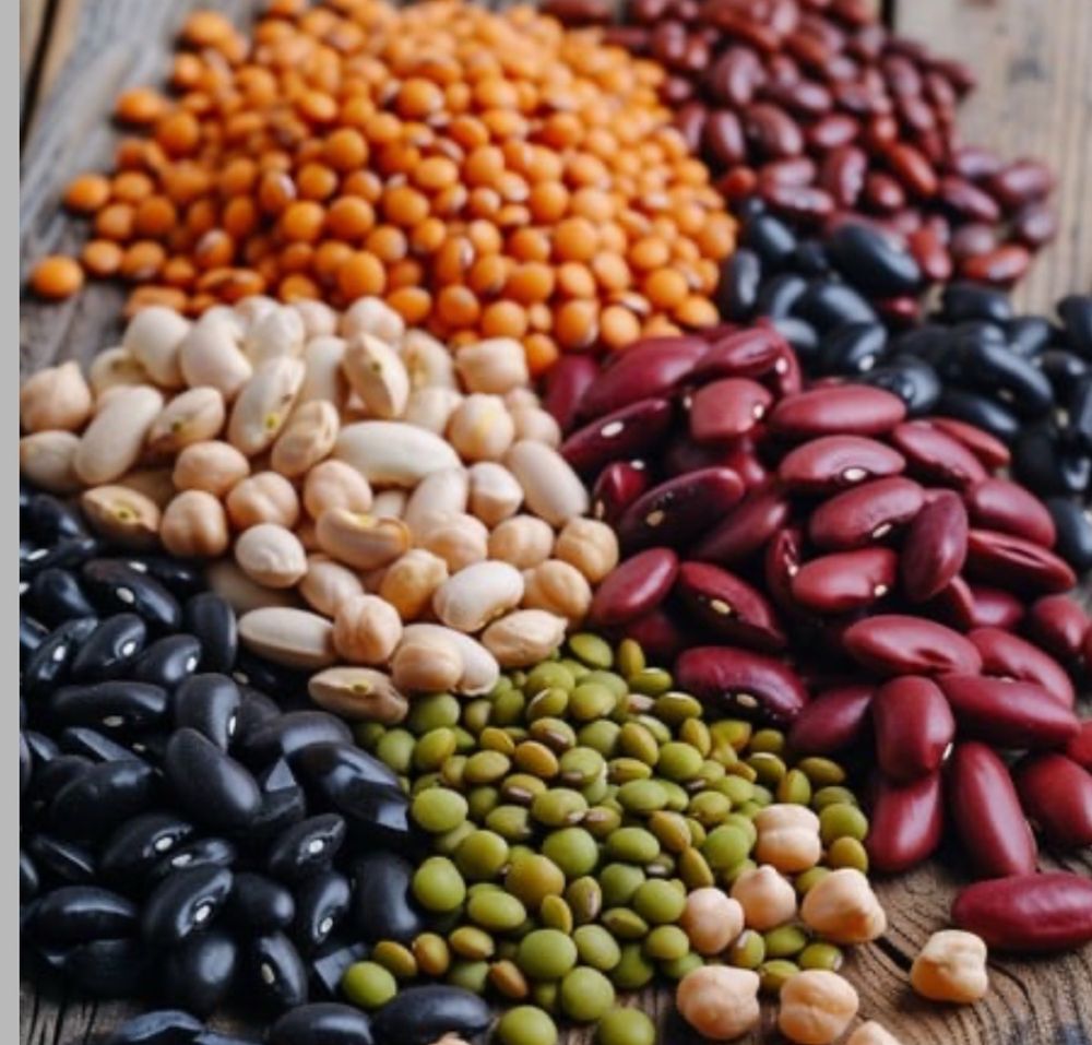 Photo of a variety of colourful legumes 
