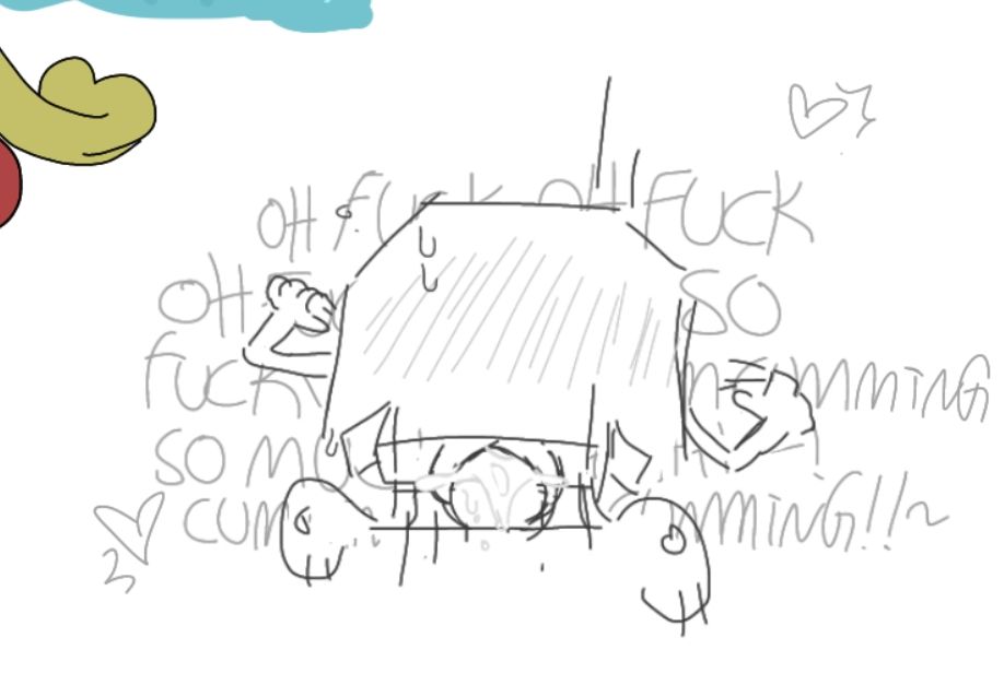 "OH FUCK OH FUCK OH FUCK HES SO FUCKING BIG IM CUMMING SO MUCH GAHAHAHAHHH~! 
CUMMING CUMMING!!~"