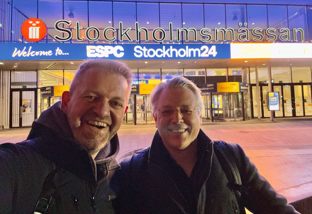 Me and Ståle checking in at ESPC Stockholm 2024