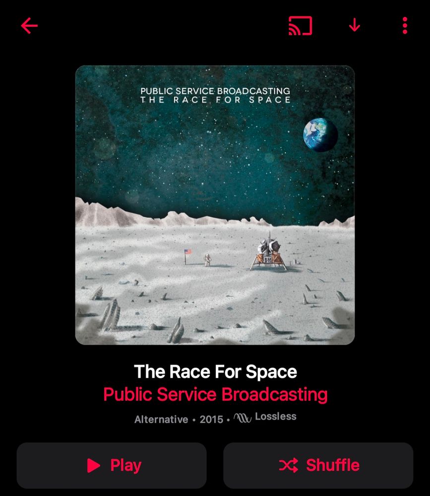 A picture showing the album The Race for Space by Public Service Broadcasting.