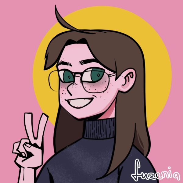 A picrew I made that looks somewhat like me, by creator fuzenia.