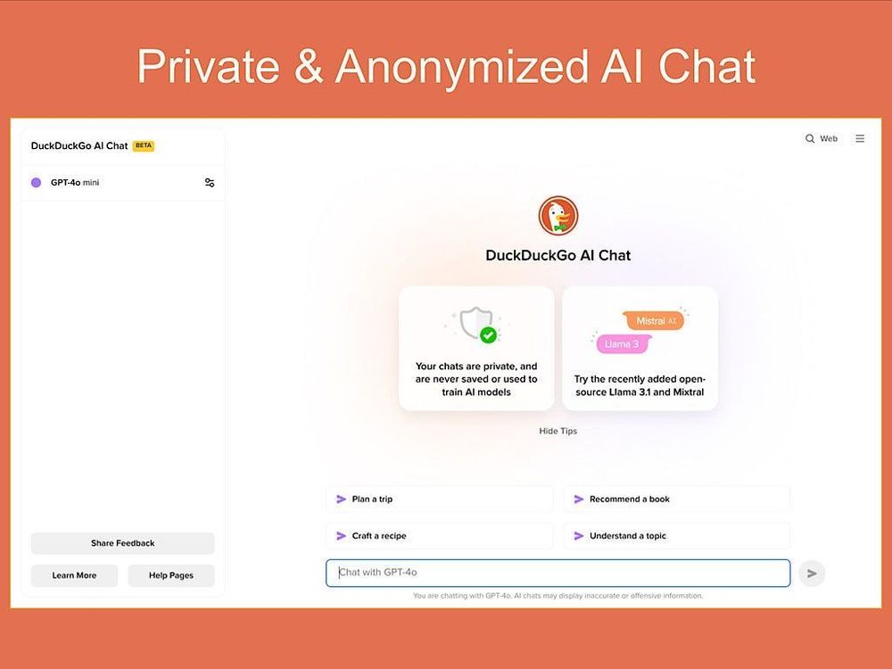 DuckDuckGo Joins AI Chat, Promises Enhanced Anonymity