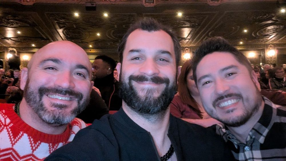 3 homos at the Jinkx and DeLa holiday show 