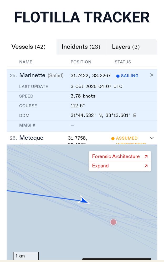 Marinette
(Safad)
31.7422, 33.2267
sailing

Last update
3 Oct 2025 04:07 UTC
Speed
3.78 knots
Course
112.5°
DDM
31°44.532′ N, 33°13.601′ E
MMSI #
—