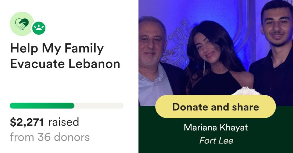 Donate to Help My Family Evacuate Lebanon, organized by Mariana Khayat