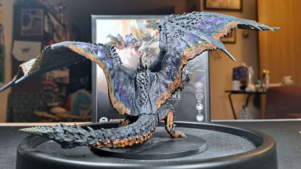 Turn-around of the painted Nergigante model from the Monster Hunter World Board Game.