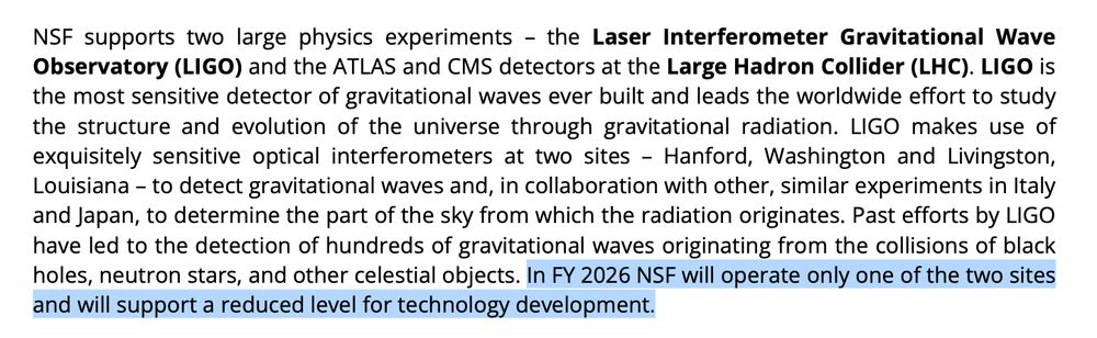 NSF LIGO plan