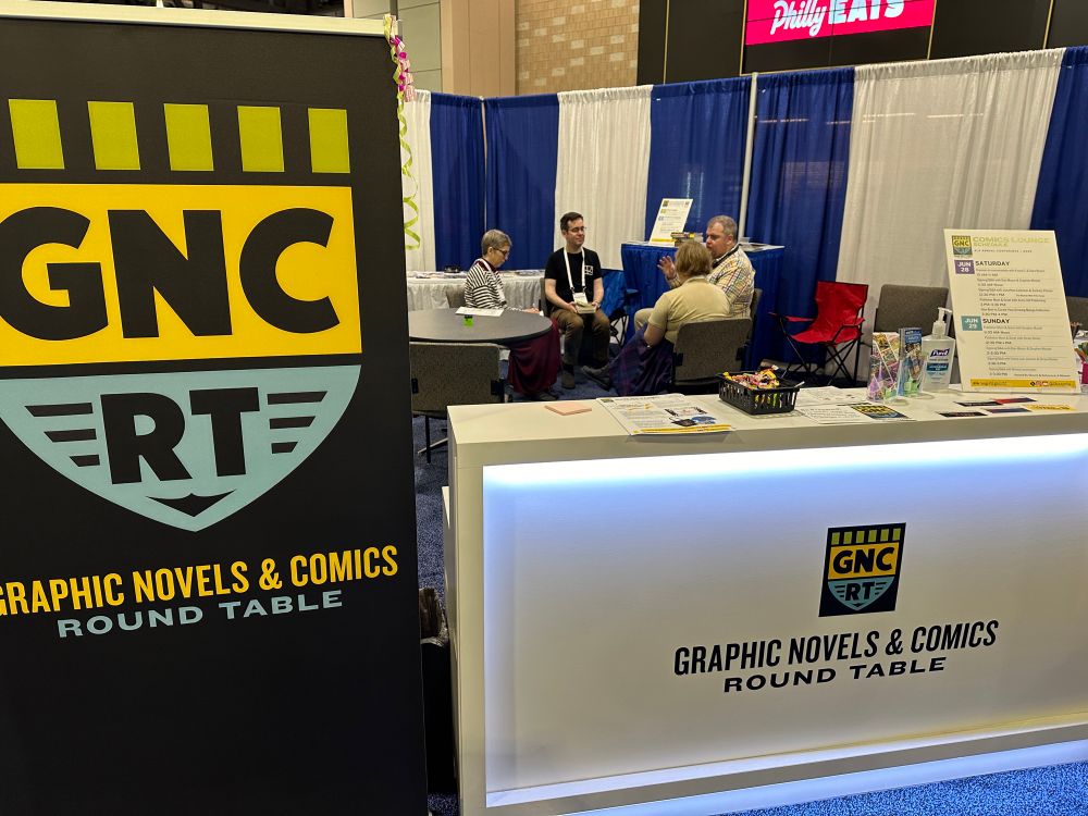 GNCRT Comics Lounge booth. 