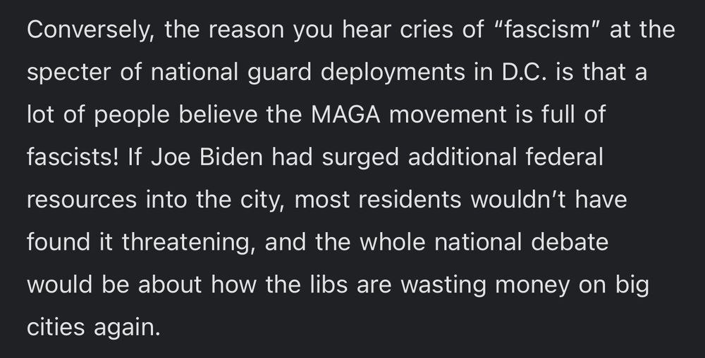 Conversely, the reason you hear cries of 