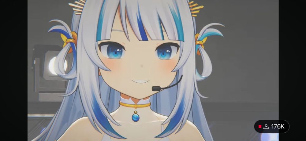 Gura smiling, despite everything