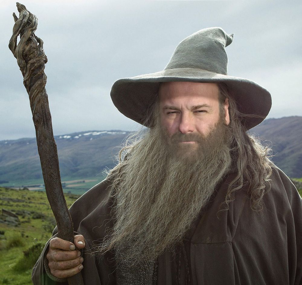 A quick photoshop of the actor James Gandolfini's face onto Gandalf from Lord of the Rings.