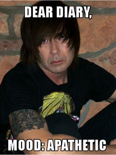 Dear diary mood apathetic emo dad meme