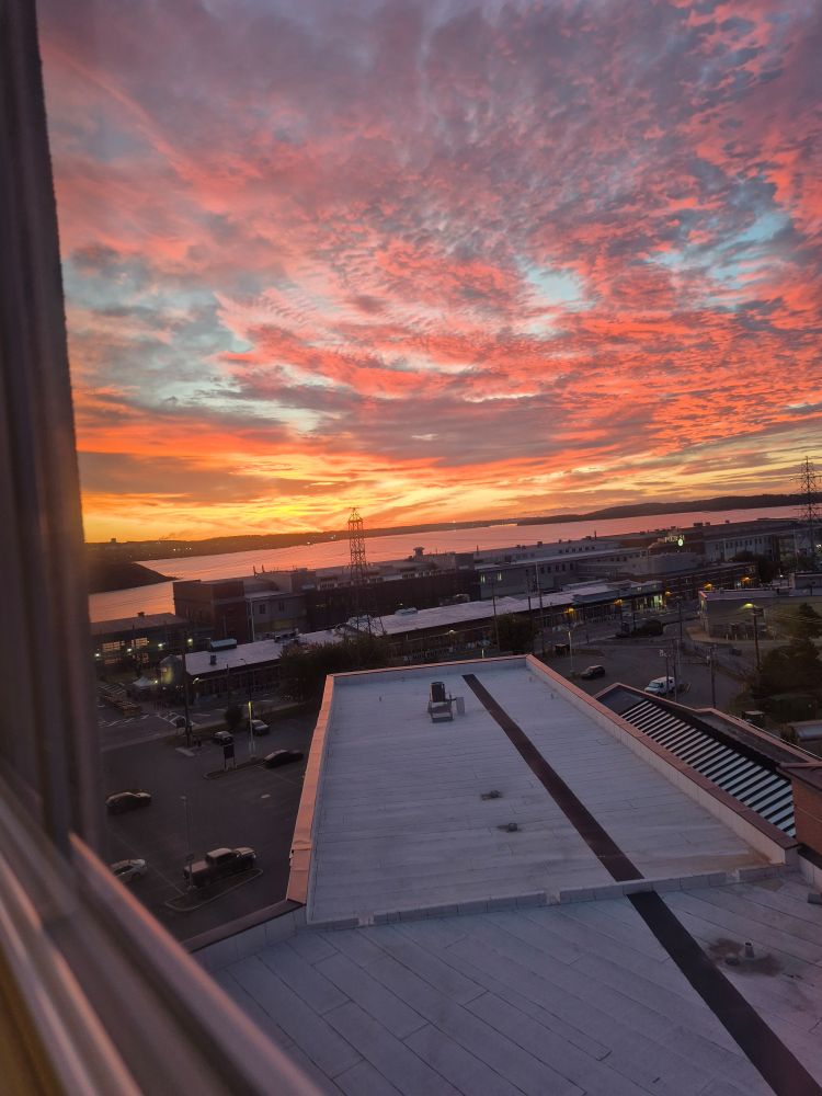 Sunrise overlooking Halifax harbour towards Dartmouth 
