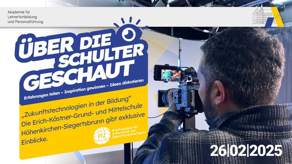 Über die Schulter geschaut - So lautet der Titel unserer neuen Reihe, in der ab 26.2.2025 Schulen (dieses Mal die Erich Kästner Grund- und Mittelschule Höhenkirchen-Siegertsbrunn) ihre Türen öffnen und exklusive Einblicke gewähren. 
