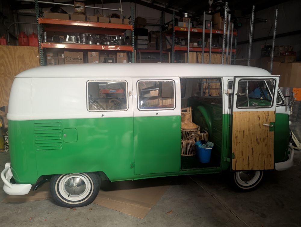 Green VW Bus I found a work today