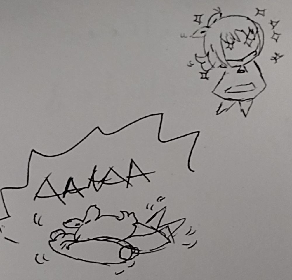 A draw version of me going back and forth between screaming into a pillow then fangirling over my friend designing an idol oc. I love idols too much gosh... 