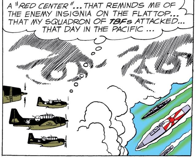 Rick Flag sees a wave with a red center and flashes back to World War II.