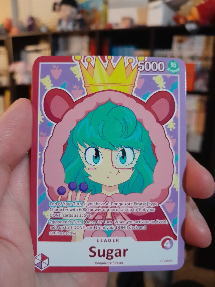 Custom art leader card of sugar for the onepiece tcg