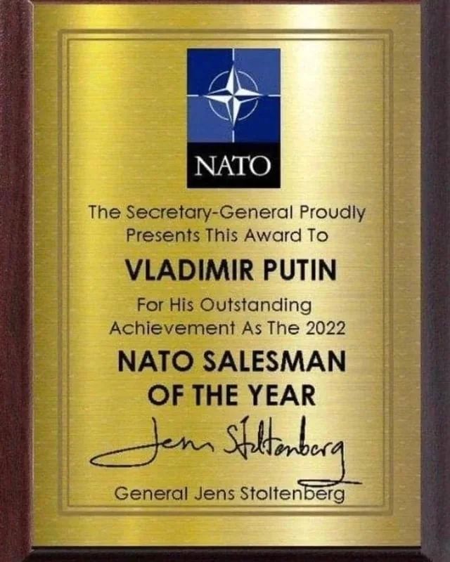 Nato sales man of the year, Uncle vlad